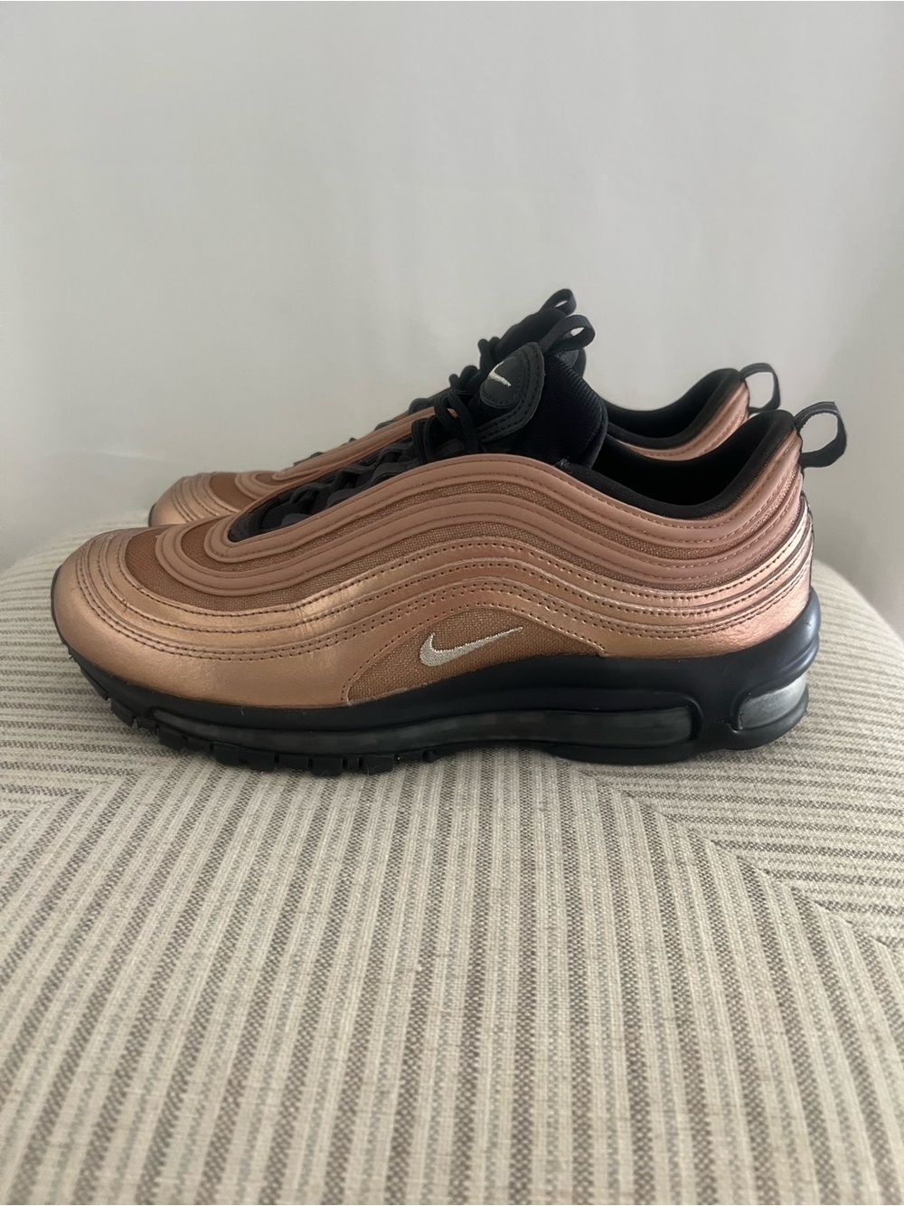 Nike Air Max 97 Size 9.5 Women’s Sneakers in Metallic Bronze Medal and Black